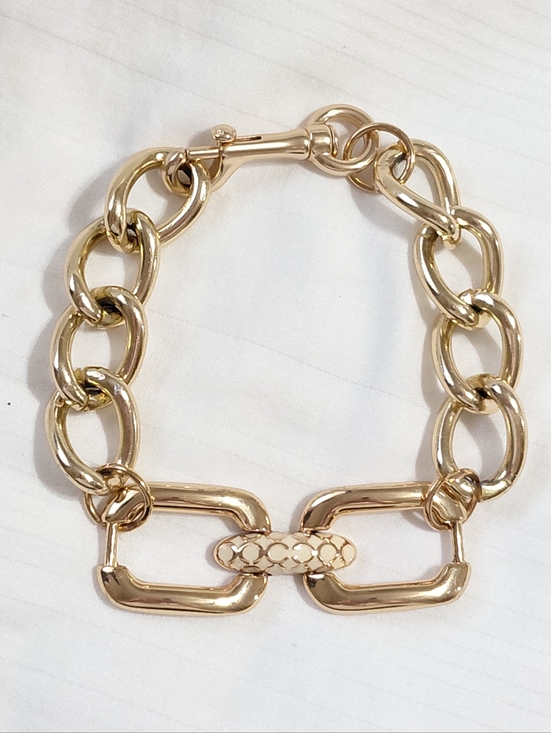 Coach Jewelry - Coach Gold Chunky CC Bracelet